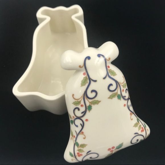 Mikasa Porcelain Christmas Bell Trinket box - Picture 3 of 4